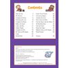 A contents page listing 20 non-verbal reasoning topics with page numbers, plus a copyright page at the bottom