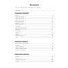 A checklist of the workbook's three main sections, with page numbers and boxes to tick off as topics are completed