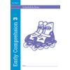 Front cover of Early Comprehension 3 for Key Stage 1, featuring a roller skate illustration and a name field