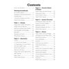A contents page listing physics topics from energy to forces, with page numbers for each section