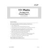 Instructions for the 11+ Maths test, including timing, marking and calculator rules