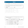 A timed test with four number sequences and four letter codes to decode, requiring quick and accurate answers