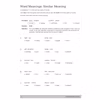 Five verbal reasoning questions where children circle the word that fits two pairs of words