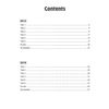 A contents page listing two sets of reading tests and puzzles with their page numbers