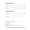 A contents page listing tests for Geometry, Measures, Probability and Statistics with page numbers and answers