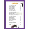 A contents page listing times tables, factors, and puzzles, with page numbers and removable poster instructions