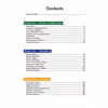 A table of contents listing three sections on number, calculations and fractions with page numbers