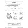 Children tick the correct body location for the heart, circle the right-sized heart diagram