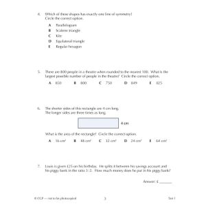 11+ GL 10-Minute Tests: Maths - Ages 10-11 Book 2 (with Online Edition) Look Inside Image 3