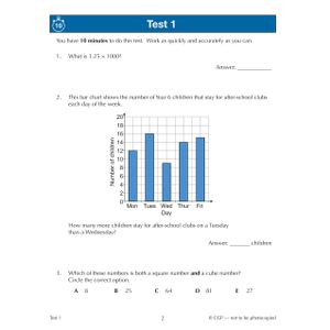 11+ GL 10-Minute Tests: Maths - Ages 10-11 Book 2 (with Online Edition) Look Inside Image 2