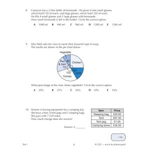 11+ GL 10-Minute Tests: Maths - Ages 10-11 Book 2 (with Online Edition) Look Inside Image 4