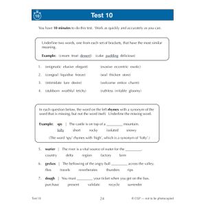 11+ GL 10-Minute Tests: Verbal Reasoning - Ages 10-11 Book 2 (with Online Edition) Look Inside Image 2