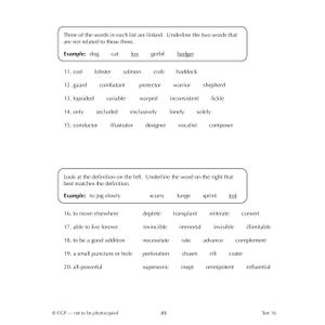 11+ GL 10-Minute Tests: Vocabulary for Verbal Reasoning & English - Ages 10-11 Book 2 (with Onl. Ed) Look Inside Image 3