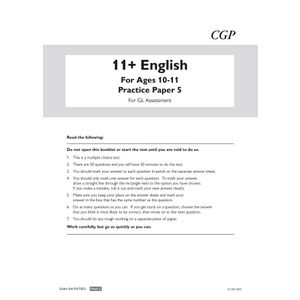GL 11+ English Practice Papers Pack 2 (Ages 10-11) Look Inside Image 1