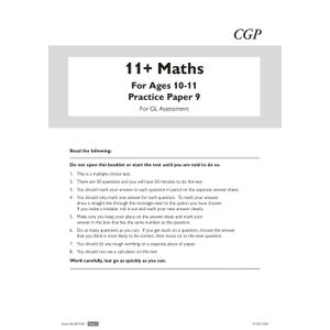 11+ GL Maths Practice Papers: Ages 10-11 - Pack 3 (with Parents' Guide & Online Edition) Look Inside Image 1