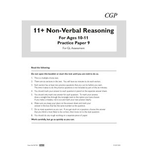 11+ GL Non-Verbal Reasoning Practice Papers: Ages 10-11 Pack 3 (inc Parents' Guide & Online Edition) Look Inside Image 1