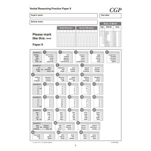 11+ GL Verbal Reasoning Practice Papers: Ages 10-11 - Pack 3 (with Parents' Guide & Online Edition) Look Inside Image 5