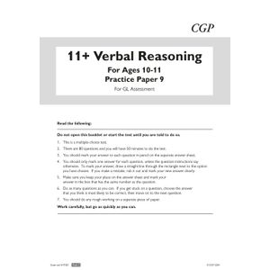 11+ GL Verbal Reasoning Practice Papers: Ages 10-11 - Pack 3 (with Parents' Guide & Online Edition) Look Inside Image 1