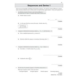 A-Level Maths AQA Exam Practice Workbook (includes Answers) Look Inside Image 3
