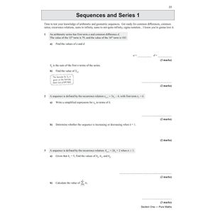 A-Level Maths OCR Exam Practice Workbook (includes Answers) Look Inside Image 2