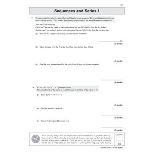 A-Level Maths OCR Exam Practice Workbook (includes Answers) Look Inside Image 4