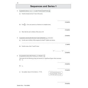 A-Level Maths OCR Exam Practice Workbook (includes Answers) Look Inside Image 3