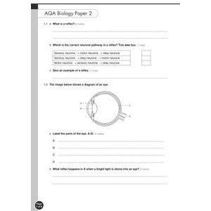 AQA GCSE Biology Exam Workbook (Ages 14-16) Look Inside Image 2