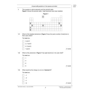AQA GCSE Chemistry Practice Papers Higher Pack 1 (Ages 15-16) Look Inside Image 1