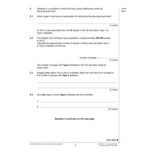 AQA GCSE Combined Science Practice Papers Higher Pack 2 (Ages 15-16) Look Inside Image 2