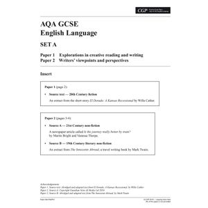 AQA GCSE English Language Practice Papers (Ages 15-16) Look Inside Image 1