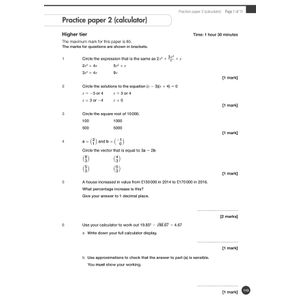 AQA GCSE Maths Exam Workbook Higher (Ages 14-16) Look Inside Image 2