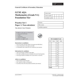 AQA GCSE Maths Practice Papers Foundation (Ages 15-16) Look Inside Image 1