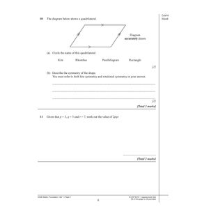 AQA GCSE Maths Practice Papers Foundation (Ages 15-16) Look Inside Image 6