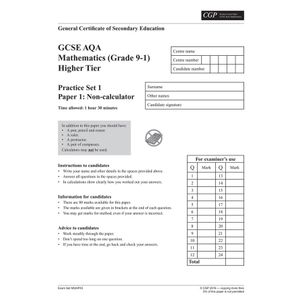 AQA GCSE Maths Practice Papers Higher (Ages 15-16) Look Inside Image 1