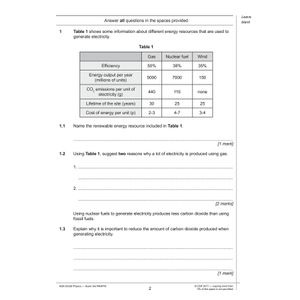 AQA GCSE Physics Practice Papers Higher Pack 1 (Ages 15-16) Look Inside Image 1