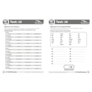 CEM 11+ Verbal Reasoning Antonyms & Compound Words 10-Minute Tests (Ages 9-11) Look Inside Image 1