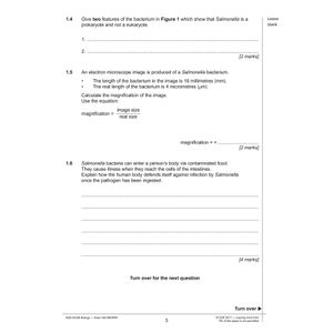eBay GCSE Biology AQA Higher Practice Papers Pack (Ages 14-16) Look Inside Image 2