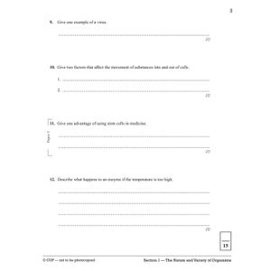 Edexcel International GCSE Biology: 10-Minute Tests (with answers) Look Inside Image 3