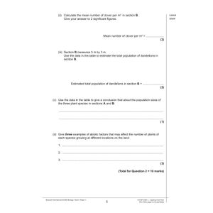 Edexcel International GCSE Biology Practice Papers Look Inside Image 4