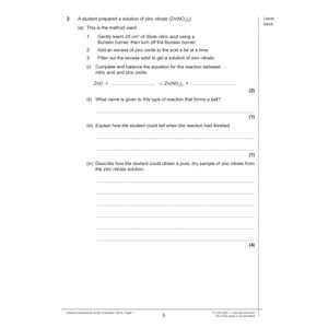 Edexcel International GCSE Chemistry Practice Papers Look Inside Image 5