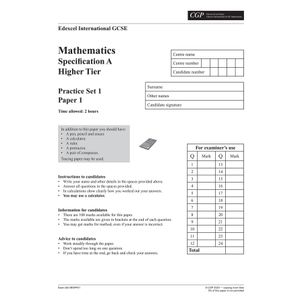 Edexcel International GCSE Maths Practice Papers: Higher Look Inside Image 1