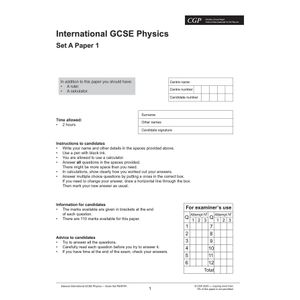 Edexcel International GCSE Physics Practice Papers Look Inside Image 1