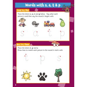 First Words Wipe-Clean Activity Book for Ages 3-5 (with pen) Look Inside Image 2
