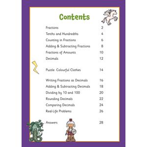 Fractions & Decimals Maths Activity Book for Ages 8-9 (Year 4) Look Inside Image 1