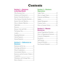 GCSE Business AQA Knowledge Organiser Look Inside Image 1