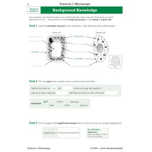 GCSE Combined Science Biology AQA Required Practicals Course Booklet - Foundation Look Inside Image 2