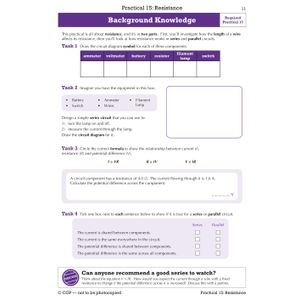 GCSE Combined Science Physics AQA Required Practicals Course Booklet - Foundation Look Inside Image 2