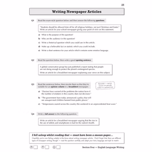 GCSE English Language and Literature Workbook (includes Answers) Look Inside Image 4