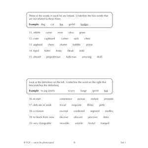 GL 11+ 10-Minute Tests Vocabulary for Verbal Reasoning & English (Ages 10-11) Look Inside Image 3
