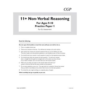 GL 11+ Non-Verbal Reasoning Practice Papers (Ages 9-10) Look Inside Image 1